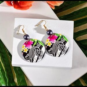 Fashion Acrylic Dangle Drop Earrings Hawaiian Plumeria Earings Accessories